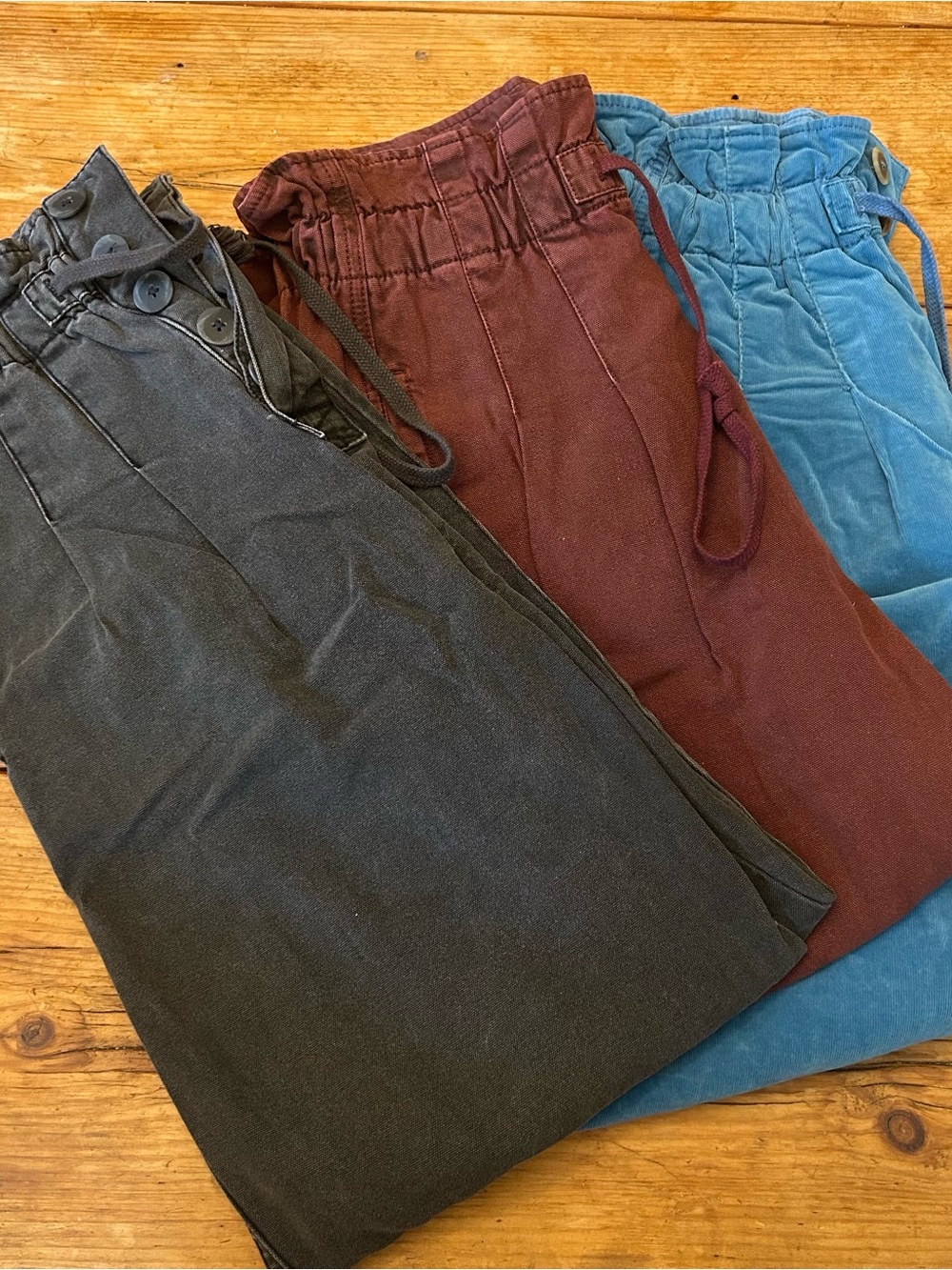 BUNDLE OF 3 BRAND NEW WOT Free People Margate Paper Bag Trouser Pants